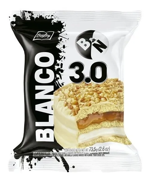 ALFAJOR BAGLEY BLANCO B&N 50GR.