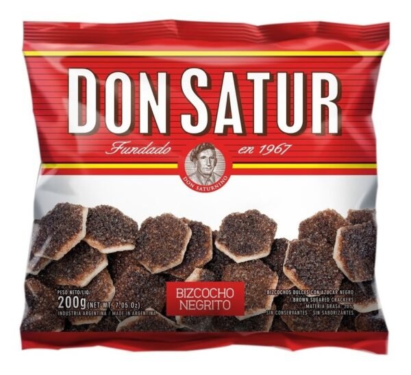 BIZCOCHO DON SATUR NEGRITO 200GR.