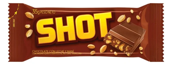 CHOCOLATE SHOT CON LECHE Y MANI 35G