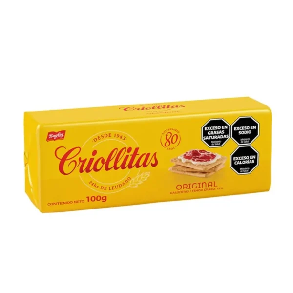 GALLETA CRIOLLITAS ORIGINAL 100GR