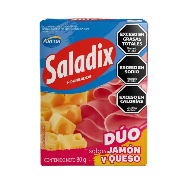 GALLETITAS SALADIX DUO JAMON Y QUESO SOBRE 100GR
